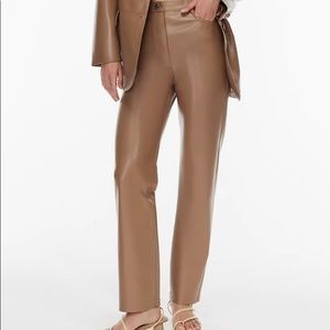 Wilfred/Aritzia Melina pant in the colour constant camel. Size 2! Vegan leather.